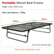 Portable Metal Bed Frame | Single | With Mattress Buy Option Available