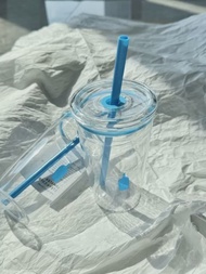 日本 Blue Bottle x KeepCup 聯名小藍瓶 tritan 透明塑料杯吸管咖啡杯冷水杯454ml