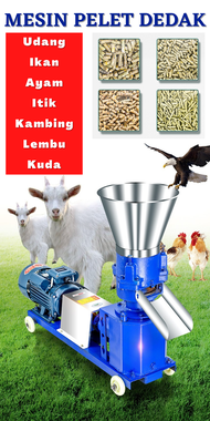 Farm Pelletizer Machine Mesin Pelet Dedak Makanan Haiwan Pelletizer Haiwan Dedak Makanan Ayam Lembu 