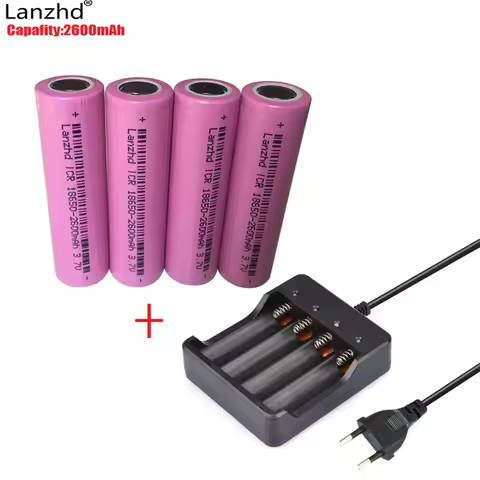 18650 charger for 18650 And charger accumulator 18650 Rechareable batteries 2600mah Li-Ion battery t