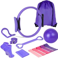 MUQZI 13Pcs/Set Định hình cơ thể Bộ bóng Pilates Di động Giảm cân Dây kháng lực Phụ kiện tập thể dục