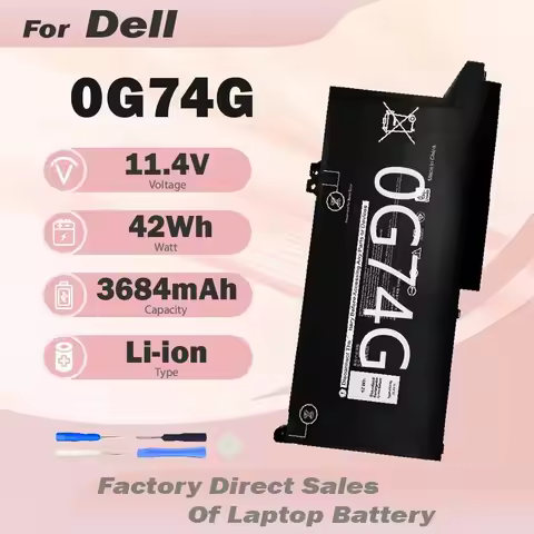 0G74G Laptop Battery for DELL Latitude 5300 5310 7300 7400 Series Notebook OG74G 02PFPW 2PFPW 02PFPW