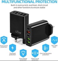 65W 充電器轉接器 2 個 3.1A USB 多口充電頭 PD15，20W+QC3.0 USB A 壁插充電器  galckp 65W Charger Adapter 2 3.1A USB Mult