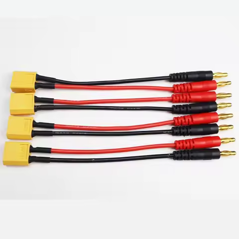 6pcs / 3pcs 15CM XT60 Plug Charge Lead To 4.0mm Banana Plugs Charge Cable Silicone Wire 16AWG for Li