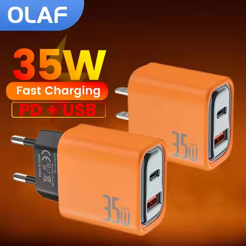 35W PD USB C Fast Charger For iPhone 17 16 Samsung Xiaomi QC3.0 USB Fast Charging Wall Charger Adapt