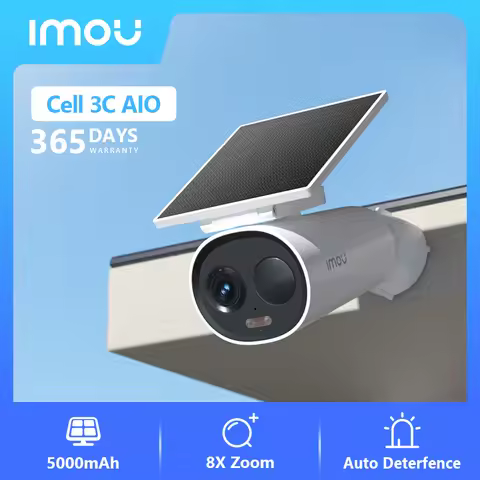 IMOU Cell All In One Panel Set 2K WiFi Camera 5000mAh Battery Wireless IP66 Smart Color Night Vision