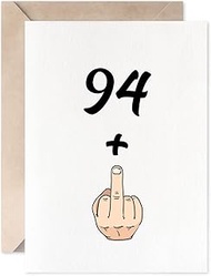 Funny 95th Birthday Card, 94+1 women Or Men Sweet 95 Years Old Birthday Gift Joke Card