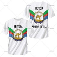 3D Eritrean National Emblem Flag Print T Shirt For Men Clothing Fashion Streetwear Casual O-neck Sho