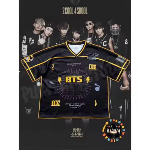 BTS Star Jersey KPOP Music Jersey Sports Fast Drying Breathable Comfortable Parent Child Short Sleev