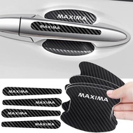 8pcs Anti-scratch Car Door Handle Stickers for Nissan Maxima Carbon Fiber Pattern Auto Door Bowl Pro