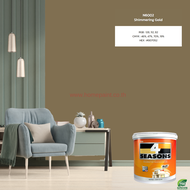 TOA  4 Seasons สีน้ำกึ่งเงา ภายนอกและภายใน #สีผสม (9 ลิตร)