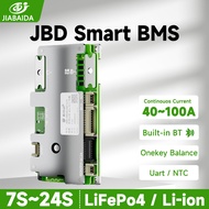 JIABAIDA Smart BMS BT Balance 7S-24S 8S 24V 16S 48V 20S 21S 24S 40-100A LiFePo4 Li-ion JBD BMS UART