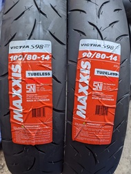 Paket Maxxis Victra 90 80 14 dan 100 80 14 Ban luar motor Matic Vario PCX LEXI Tubeless FREE PENTIL