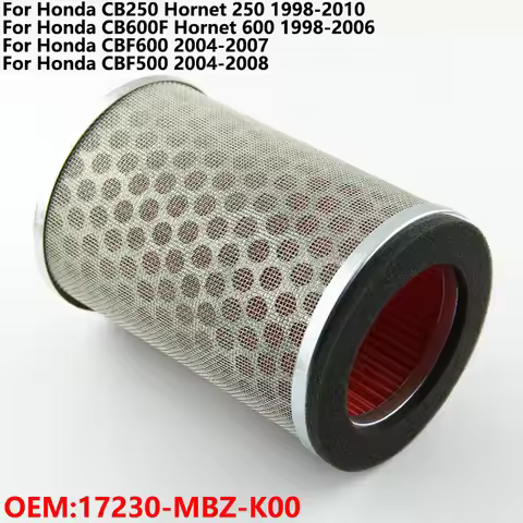 17230-MBZ-K00 Motorcycle Air Intake Filter Air Cleaner For Honda CB250 Hornet 250 98-10 CB600F Horne