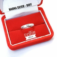 Authentic 925 Silver Ring with White Gold Plating - Men's Ring 925 SilverWanita