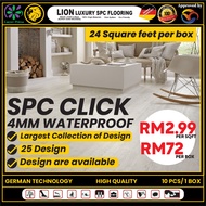 TERMURAH DI MALAYSIA 4MM SPC FLOORING WITH CLICK SYSTEM/ 10PCS 24SQFT 100% WATERPROOF