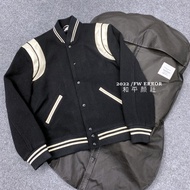 Heping Yanshe S1P Wool Patchwork Baseball Uniform Jacket - Trendy for Men and Women