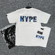 H HY Fun Letter Print Retro T-Shirt Street Retro Style Street Clothing Hip Hop Style Pure Cotton Men