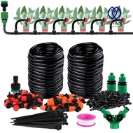 GIOVANNI Drip Irrigation System Set, Adjustable Drippers 30M Garden Watering Hose Kit, Saveing Water Micro DIY 1/4'' Nozzles Plant Watering Set Farmland
