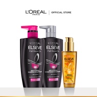 [เซต] ลอรีอัล ปารีส LOréal Paris Elseve Fall Resist 3X Anti-Hairfall ลดผมร่วง แชมพู 410ml+ครีมนวดผม 