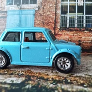 Custom The Italian Job Morris Mini Ban Karet Chrome Sky Blue Cyan Biru Langit Cooper Mr Bean Rubber 