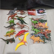 12PCS RUBBER FAUNA DINOSAUR TOYS