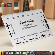 【Fast shipping】Fritz Ruler Guitar String Action Gauge Ruler String Pitch Ruler Card Luthier Tool for