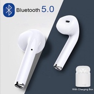 หูฟังบลูทูธไร้สาย I7s Tws ขนาดเล็กหูฟังเบสสเตอริโอหูฟังออกกำลังกายพร้อมกล่องชาร์จสำหรับ iPhone Xiaomi Huawei