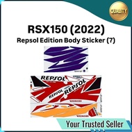 ( Repsol Edition ) Body Sticker Stripe (7) - Part A + B - RSX-150 2022 RSX 150 2022 RS-X 150 2022 RS