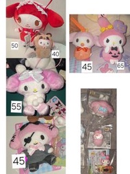 Sanrio My Melody 細公仔掛件 中古Sega melody  趴趴melody 生日限定景品 萬聖節系列melody 奶嘴melody公仔 Melody扭蛋盲盒