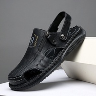 Summer New Style Men's Two-Wear Sandals Outdoor Breathable Baotou Sandals Large Size Hand-Stitched B