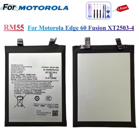 Original Battery RM55 5500mAh 3.91V For Motorola Edge 60 Fusion XT2503-4 Li-Polymer Mobile Phone Int
