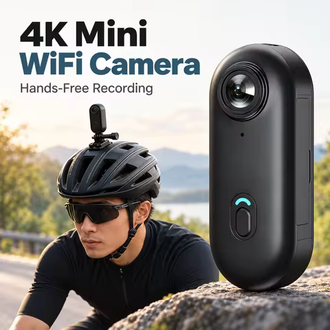 Camera Mini Action 4K Mini HD WiFi 2.4G Action Camera Waterproof Magnetic Clip Click Chest Body Moto