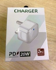 (包順豐) 全新 USB-C 20W PD 快叉充電器 三腳 USB-C 20W PD Charger UK HK