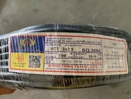 สายไฟ VCT 3x2.5 STT ความยาว 100 เมตร สายทองแดงแท้