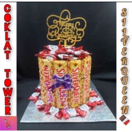 Terbaru Snack Tower Birthday / Tower Coklat / Silverqueen Tower /