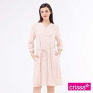 Crissa Woven Printed 3/4 Dress CSDT18-0222