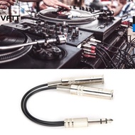 VFTT Breakout Splitter Cable, 20cm/7.87in Electric Box Bass 6.35mm Male to 2 6.35mm Female, Y Audio 