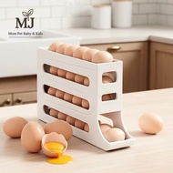 4-Tier White Egg Rack - MJ x RumahPutihQu
