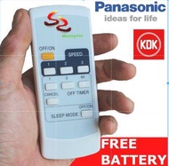 Panasonic KDK Ceiling Fan Remote Control Replacement Part FREE BATTERY