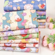 Cute Cartoon Rabbit Print Cotton Fabric for Crafting