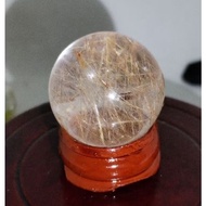 Rutile sphere ball full rutile with base