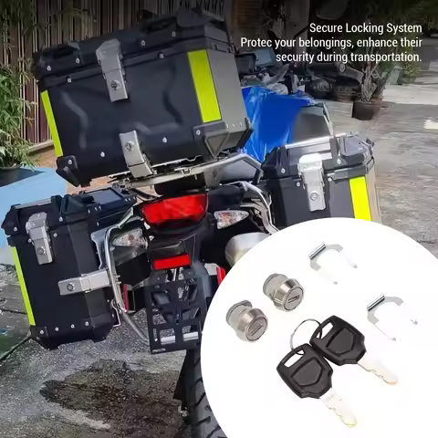 Motorcycle Top Box Lock Cylinder Core Plug and Keys for 25L 32L 36L 40L 45L 50L 55L 60L 65L 80L 85L 