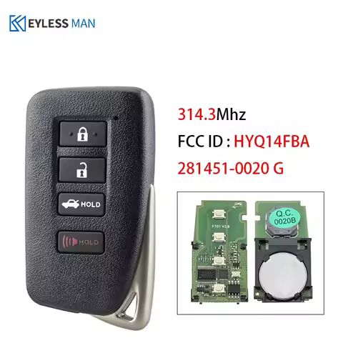HYQ14FBA Remote Car Key Fob For Lexus GS350 GS450H ES350 ES300h GS200t 2013 -2017 281451-0020 G 312/