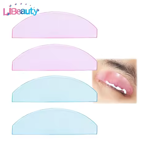 Libeauty 1 Pair Korean Lash Lift Shields Flat Reusable Self Adhesive Lash Lift Pad For Eyelash Softe