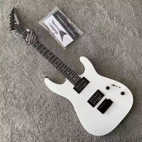 Jackson JS11 Dinky 22 Fret Electric Guitar Solid Wood Body Beginner Practice Instrument White High Q