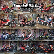 Custom Design Sticker Motor R25, R15, XMAX 250, NVX, Nmax, Y15ZR, LC135, Ego, Vario, Pulsar, Ninja.