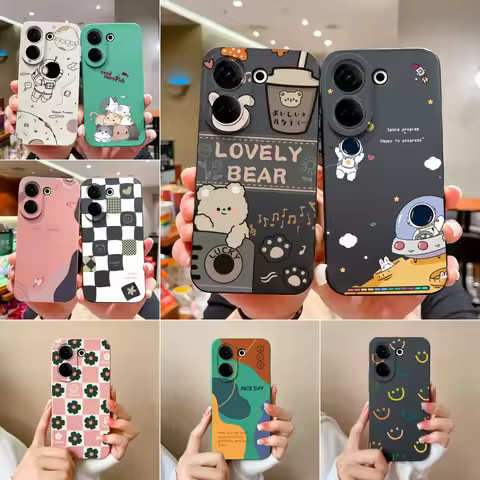 Soft Case For Tecno Camon 20 4G 20 Pro Cute Cartoon Aviator Liquid Silicone Back Cover Shockproof Co