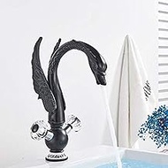 Basin Sink Faucet Swan Crystal Modern Art Hot Cold Mixer Crane Kitchen Tap Deck Mounted Brass interesting