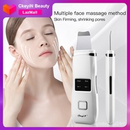 CkeyiN Ultrasonic Ion Skin Scrubber Facial Pore Cleanser EMS Massager with Led Lights for Blackhead